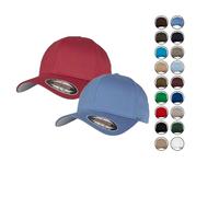 2er Flexfit Unisex Wooly Combed Cap Baseball Caps graue Unterseite S M L XL XXL Basecap Mütze, XXL, 1x Rose Brown + 1x Slate Blue + 1x HL-Kauf Notizblock