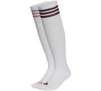 Kniestrümpfe ADIDAS PERFORMANCE "3-STREIFEN, 2 PAAR", Damen, Gr. L (43/45), weiß (weiß, maroon, weiß, magic mauve), Obermaterial: 56% Baumwolle, 39% Polyester, 4% Elasthan, 1% Polyamid, Socken Kniestr