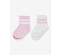 Sterntaler Socken Doppelpack Coolmax Rippe - Baby und Kindersocken kurz - klassische Rippstruktur - Sport Socke - klimaregulierend - optimale Passform - 2er Pack Mädchen Strümpfe - puderrosa, Größe 30