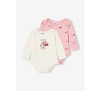 2er-Pack Baby Langarmbodys Disney MINNIE MAUS rosa Gr. 62