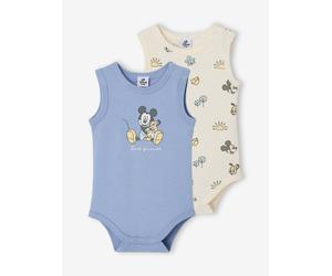 2er-Pack Baby Trägerbodys Disney MICKY MAUS jeansblau Gr. 92/98