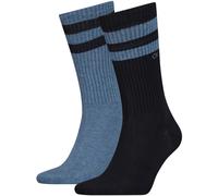 CK Calvin Klein Socken mit Label-Detail im 2er-Pack in Blau Melange, Größe 43-46