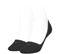2er Pack Calvin Klein Mid-Cut-Logo Füßlinge Damen 001 - black 39-42