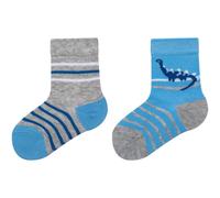 2er Pack camano Bio-Baumwoll Baby-Socken 5220 - placid blue 19-22