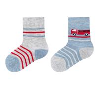 2er Pack camano Bio-Baumwoll Baby-Socken 5300 - stone melange 23-26