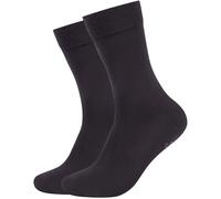 2er Pack camano Comfort Baumwoll Antirutsch-Socken 9999 - black 43-46