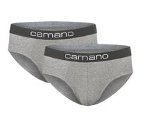 2er Pack camano Comfort BCI Baumwoll Slips Herren 9300 - light grey melange XXL
