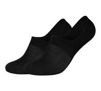 2er Pack camano Comfort Bio-Baumwolle Füßlinge 9999 - black 39-42