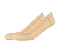 2er Pack camano Comfort Laser-Cut Antirutsch Füßlinge Damen 0011 - natural 35-38
