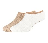 2er Pack camano Cosy Antirutsch Sneakersocken Damen 1901 - taupe 35-38