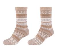 2er Pack camano Cosy Double Layer Winter Crew Socken Damen 8403 - incense 35-38