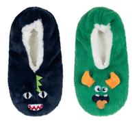2er Pack camano Cosy Funny Homeslipper Hausschuhe Kinder 7527 - fern green 29-32