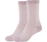 2er Pack camano Cosy Soft Cashmere Crew Socken Damen 4305 - dusty rose 39-42