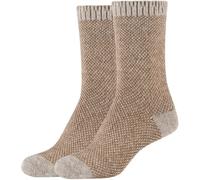 2er Pack camano Cosy Soft Cashmere Crew Socken Damen 8201 - nature 39-42