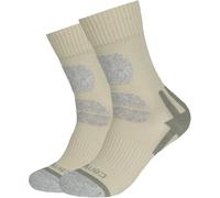 2er Pack camano Cushioned Outdoor Crew Socken 8251 - abbey stone 35-38