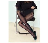 2er Pack camano Fashion Big Dots Strumpfhosen 20 DEN Damen 9999 - black S