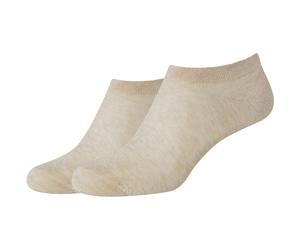 2er Pack camano Fine Invisible Sneakersocken Damen 8400 - desert melange 35-38