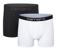 Boxershorts CAMANO "2er Pack", Herren, Gr. S, weiß (weiß mix), 95% Baumwolle, 5% Elasthan, Unterhosen (17294154-S) weiß mix