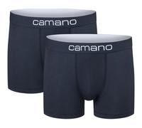 Camano Herren Boxershorts Unterhosen Herren elastischer Gummibund ohne Einschneiden Baumwolle Stretch hautfreundlich Atmungsaktiv 2er Pack L Navy Blazer