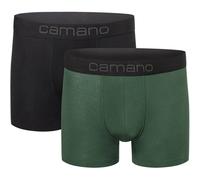 Camano Herren Boxershorts Unterhosen Herren elastischer Gummibund ohne Einschneiden Baumwolle Stretch hautfreundlich Atmungsaktiv 2er Pack 2XL Sycamore Green