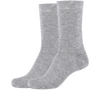 Camano Damen Socken Silky Feeling – 2er Pack – Hellgrau Melange – Gr. 35/38