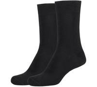 2er Pack camano Silky Feeling Crew Socken Damen 0005 - black 39-42