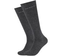 2er Pack camano Soft Bamboo 3in1 Tencel Wool Kniestrümpfe 9800 - anthracite melange 35-38