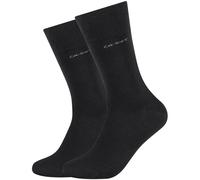 2er Pack camano Soft Bamboo Crew Socken 9999 - black 43-46