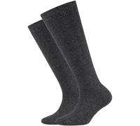 Camano Mädchen-Kniestrümpfe 3902 Grau (Anthracite 8) Größe 27-30