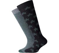 2er Pack camano Soft Baumwolle Kniestrümpfe Kinder 9999 - black 27-30