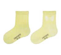 2er Pack camano Soft Bio-Baumwoll Patterned Baby-Socken 2060 - pastell yellow 23-26
