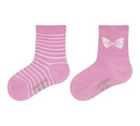 2er Pack camano Soft Bio-Baumwoll Patterned Baby-Socken 4160 - sweet lilac 19-22