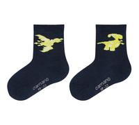 2er Pack camano Soft Bio-Baumwoll Patterned Baby-Socken 5801 - blue 19-22