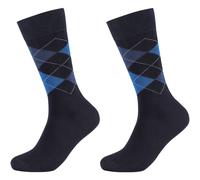 2er Pack camano Soft Classic Argyle Crew Socken Herren 0004 - navy 43-46