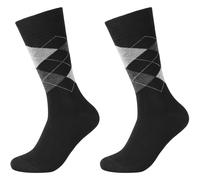 2er Pack camano Soft Classic Argyle Crew Socken Herren 0049 - fog 43-46
