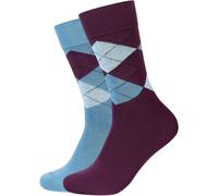 2er Pack camano Soft Classic Argyle Crew Socken Herren 4985 - nightshade 39-42