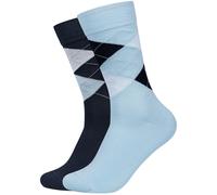 2er Pack camano Soft Classic Argyle Crew Socken Herren 5081 - angel falls 39-42