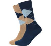 2er Pack camano Soft Classic Argyle Crew Socken Herren 5790 - insignia blue 39-42