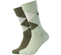 2er Pack camano Soft Classic Argyle Crew Socken Herren 7714 - desert sage 39-42