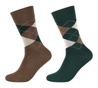 2er Pack camano Soft Classic Argyle Crew Socken Herren 7958 - pine grove 39-42