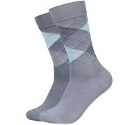2er Pack camano Soft Classic Argyle Crew Socken Herren 9390 - skyrocket 43-46