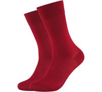 2er Pack camano Soft Mercerised Business Crew Socken Herren 3525 - savvy red 43-46