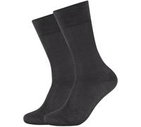2er Pack camano Soft Mercerised Business Crew Socken Herren 9801 - anthracite 43-46