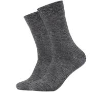 2er Pack camano Soft Tex Wollsocken 0003 - light grey 39-42