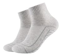 2er Pack camano Soft Walk Quarter Socken 9200 - fog melange 43-46