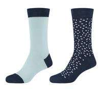 2er Pack camano Soft Wild Dots Crew Socken Damen 5900 - dark blue 35-38