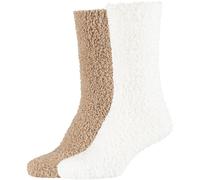 2er Pack camano Sustainable Cosy Crew Socken Damen 1901 - taupe 39-42