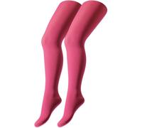 2er Pack camano Warm & Cozy Thermo Teddy Strumpfhose Kinder 4540 - shocking pink 134/146