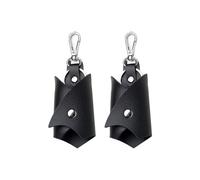 2er-Pack Fledermaus-Autoschlüsseletui, personalisierter Schlüsselhalter aus PU-Leder für alle Arten von Schlüsseln, Schwarz VHV
