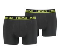 2er Pack HEAD Basic Boxershorts Herren phantom/lime punch XL